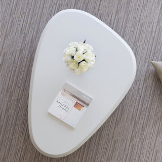 Cloud Coffee Table with 3 Ball Legs Modern Wooden Accent Center Table Unique Accent Table for Small Spaces for Living Room