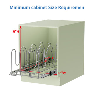 Pull out pot and pan lid organizer, view 7