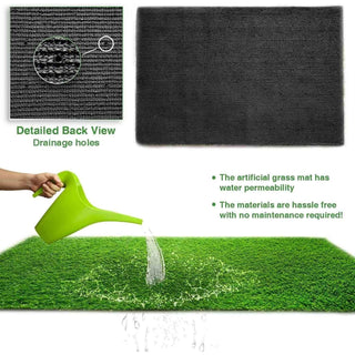 3ft x 32ft Premium Artificial Turf Mat – 0.6" Thick Synthetic Grass with Drainage Holes & Rubber Backing, Ideal for Pet Areas, Garden, Lawn, Patio & Balcony Decor