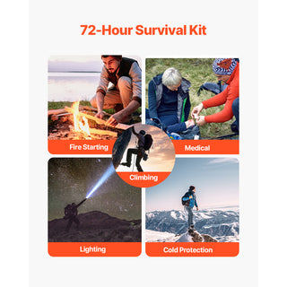 250-Piece Survival First Aid Kit | Emergency Medical Trauma Bag for Home &amp; Car