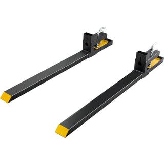 Pallet Forks 4000 lbs Clamp-On, 60" Heavy Duty Tractor Bucket Forks for Loader, Skid Steer, and Farm/Ag Equipment