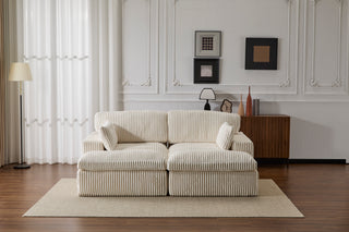 Oversized Double Chaise Lounge - Luxury Cloud Sofa Bed, White