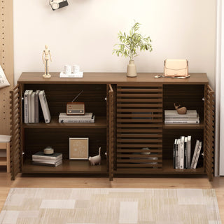 Living Room Furniture Entertainment Storage Dining Room Cabinet, Buffet Sideboard With Solid Wood Doors,59.92''w x 15.75''d x 29.53''h