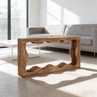 Vintage Coffee Tables, Narrow Tea Tables and Wave Entryway Console Tables