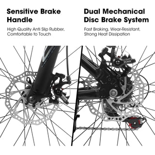 A27366 27 Inch Mountain Bike 21 Speed, Suspension Fork, Aluminum Frame Disc Brake, Mountain biking for both men and women.