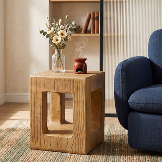MGO Side Table with Wood Pattern