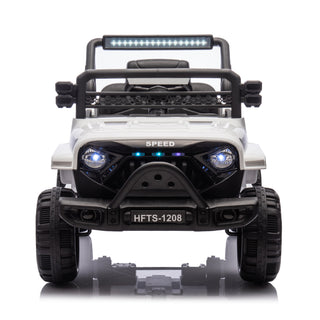 12V kids ride-on electric truck white, view 12