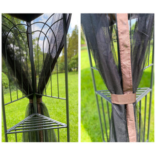 13x10 Outdoor Patio Gazebo Canopy Tent with Ventilated Double Roof & Detachable Mosquito Net – Brown Top Garden Shelter for Lawn, Backyard, Deck, or Patio