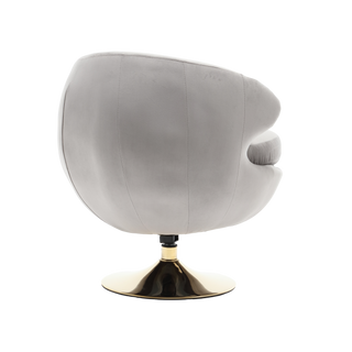 360 Degree Swivel Cuddle Barrel Accent Chairs, Round Armchairs with Wide Upholstered, Fluffy Fabric Chair for Living Room, Bedroom, Office, Waiting Rooms