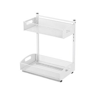 2-pack 2-tier pull out under sink organizer white, view 10