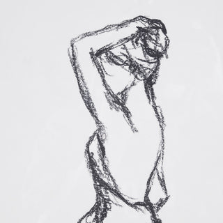 Black and white figure sketch 2-piece framed wall art set