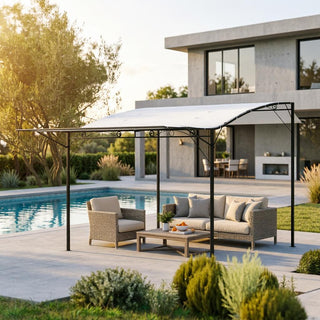 Garden Gazebo,Outdoor Pergola,Wave Design Pergola,Wall-Mounted Pergola,Freestanding Pergola
