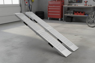 &nbsp;950 lbs Heavy Duty Folding Loading Ramps (Pack of 2) - 63" Portable Aluminum Ramps for Motorcycles, Dirt Bikes &amp; ATVs