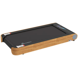 Soozier Under Desk Treadmill – 2.5HP Portable Walking Pad with Bluetooth Speaker, Remote Control, LED Display, 265 lbs Capacity, Wood Look for Home Gym & Office