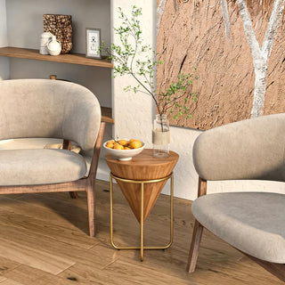 Cone-shaped round side table, view 2