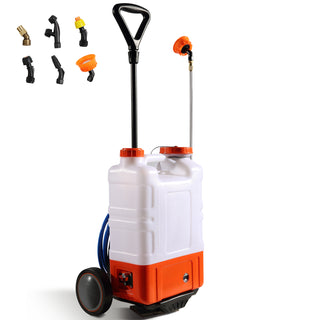VEVOR Battery Powered Backpack Sprayer with Cart, 4 Gallon