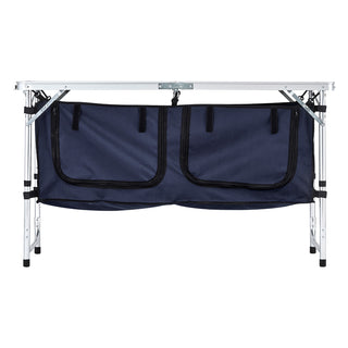 Camping Kitchen Table Folding Portable Cook Station 3 Adjustable Height Aluminum