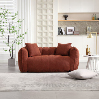 Soft Beanbag Chair with High Resilience Foam Core, Comfortable Square Recliner Sofa for Two People, Ideal for Games, Reading, and TV in Living Room or Family Room