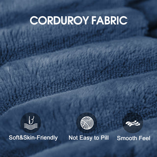 Blue 118.2" Corduroy Cloud Sofa - Deep Seat Double-Layer Modular Couch