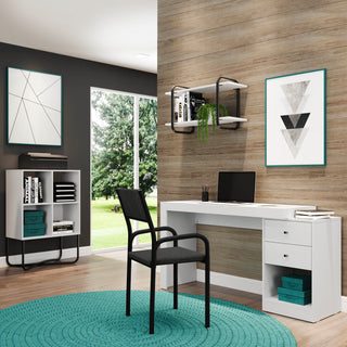Expandable Home Office Desk, White