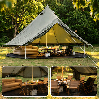 Oxford Bell Tent, 13.1ft Yurt with Stove Jack, 4-Season, 4-8 Person