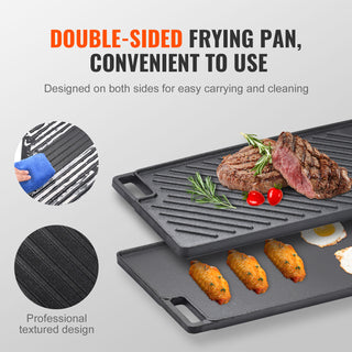 Reversible pre-seasoned cast iron griddle, view 9