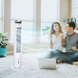 HOMCOM 40" Evaporative Air Cooler - 3-in-1 Cooling Fan & Humidifier