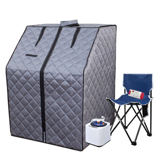 Sojourner Portable Home Sauna - Steam Sauna Tent with Heater, Chair, Remote, Personal Spa for Relaxation
