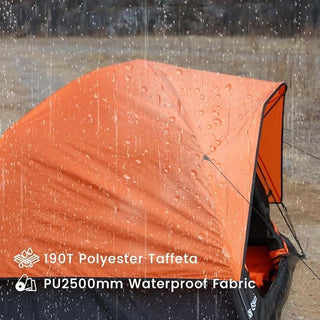 Camping Tent 2/3/4 Person, Waterproof Windproof Double Layer with Rainfly, Easy Setup for Backpacking, Hiking, Mountaineering, Outdoor