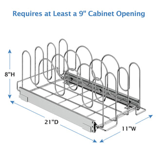 Pull out pot and pan lid organizer, view 5