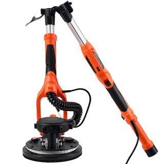 Drywall Sander, 1150W Electric Drywall Sander, Popcorn Ceiling Removal Tool with Vacuum Dust Collection, 5 Variable Speed 800-1700 RPM, LED Light, Foldable & Extendable Handle, 15 Sanding Discs