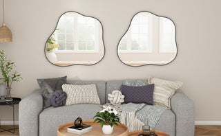 Cloud-Shaped Metal Accent Wall Mirror