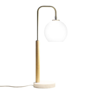 Nordic Marble Bedside Table Lamp | Auris White Globe Shade, Creative Romantic Warm Lighting