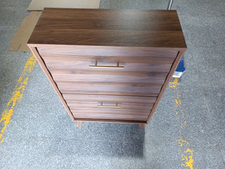 Walnut Wood Flip-Top Shoe Cabinet, Narrow Entryway
