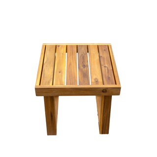 U STYLE Acacia Wood Outdoor Lounge Chair & Ottoman Set – Weather-Resistant Patio Furniture for Balcony, Garden, Deck, or Backyard