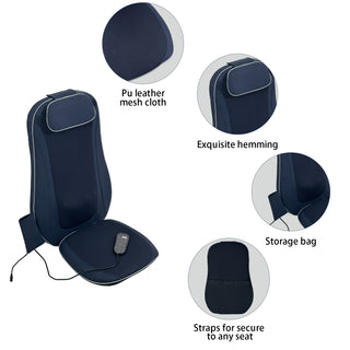 Shiatsu Back Massager with Kneading and Heating-Dark Blue