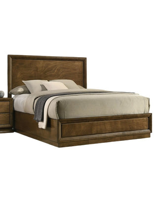 Strong Look Transitional Style 1pc Twin Size Bed Walnut Wooden Panel Bedframe High HB Bedroom Furniture
