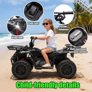 24V Kids Ride-On ATV, Off-Road Vehicle, Ages 3-5