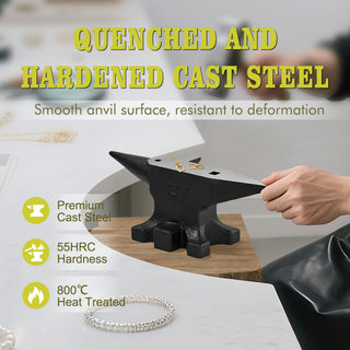 30lb Multi-Angle Cast Steel Anvil | Blacksmith's & Jeweler's Forging Tool