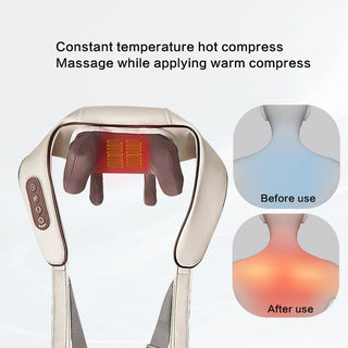 Shoulder and Neck Massager with Heat – Deep Tissue Electric Shiatsu Massage, Wireless, for Neck, Back, Shoulders & Legs – Ideal Pain Relief Gift

