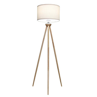 Lirios Three Legged Wooden Strip Tall Corner Floor Lamp | Energy Efficient LED, Natural Wood & 110V