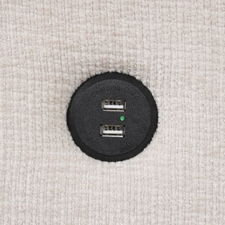 U_STYLE Upholstery Sleeper Sectional Sofa with Storage Space, USB port, 2 cup holders on Back Cushions(same sku; WY000335AAA)