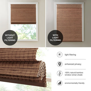 Bamboo Light Filtering Roman Shade 64'L