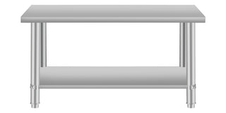 48''*24'' Commercial Work Table for Restaurant and Home Stainless Steel Kitchen Prep Table with Under Shelf
