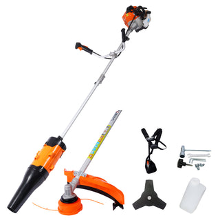 52cc 3-in-1 Gas String Trimmer, 10-Inch Brush Cutter & Blower