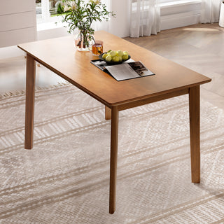 Mid-century Modern 47 inch Dining Table, Space-Saving Dinette for Home, Kitchen, Apartment, Rubberwood Legs