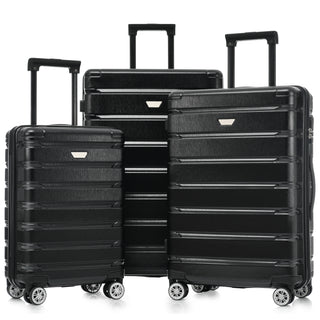 Hardshell Luggage Set 3 Piece, Durable ABS+PC Travel Suitcase with Spinner Wheels for Men Women (20/24/28 Inch)
