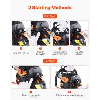 62cc Gas Chainsaw, 3.8 HP with 20 inch Bar