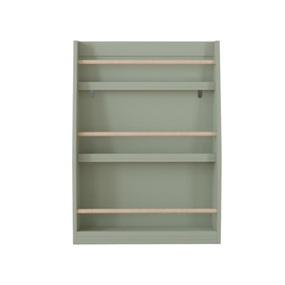 3 Tier Kids Book Shelf in Sage with Pine Wood and MDF Construction, Compact Storage for Bedrooms, Playrooms, and Classrooms