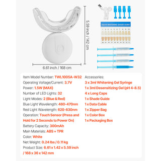 LED teeth whitening kit, view 2